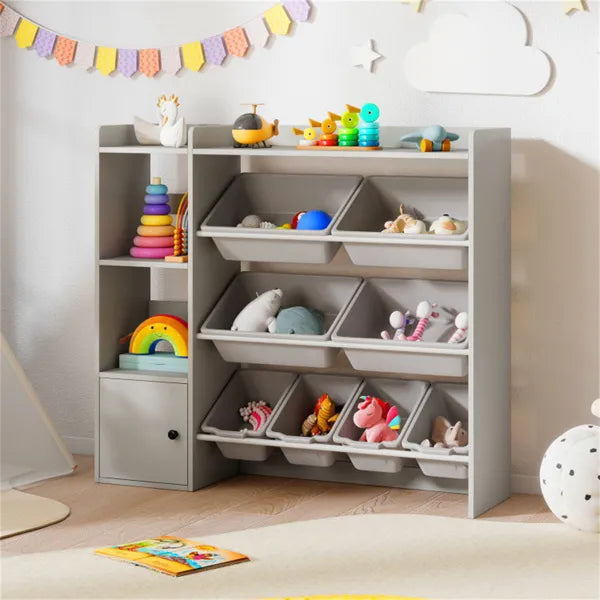 Kids Toy Organizer Open Shelves and Cabinet