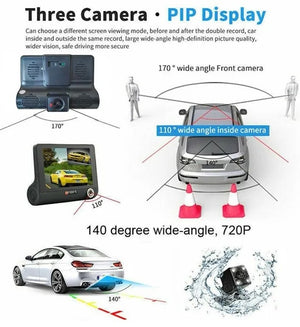 1080P dual lens car dash cam night recording