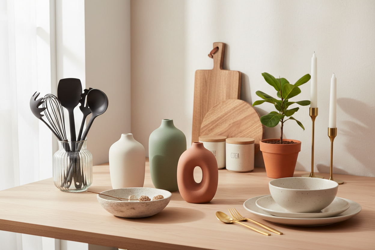 I want a picture which related to home accessories and kitchen accessories

